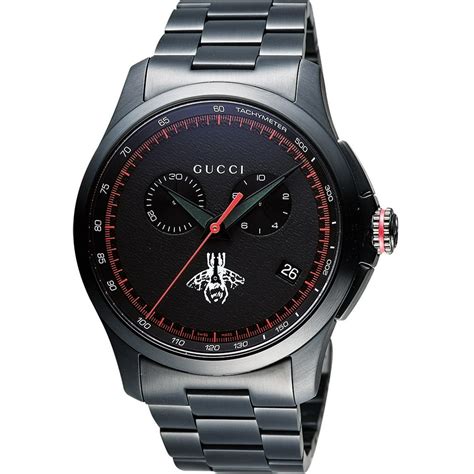 black gucci mens watch|stainless steel gucci watch men.